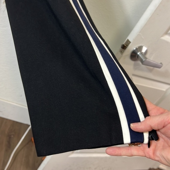 SOLD Boden Tuxedo Stripe Ankle Zip Trousers Size 4Tall - Picture 2 of 11